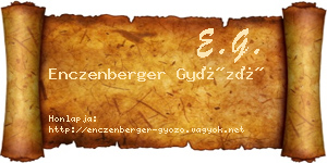 Enczenberger Győző névjegykártya