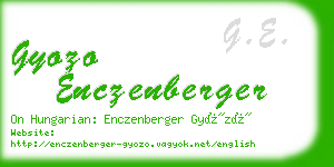 gyozo enczenberger business card